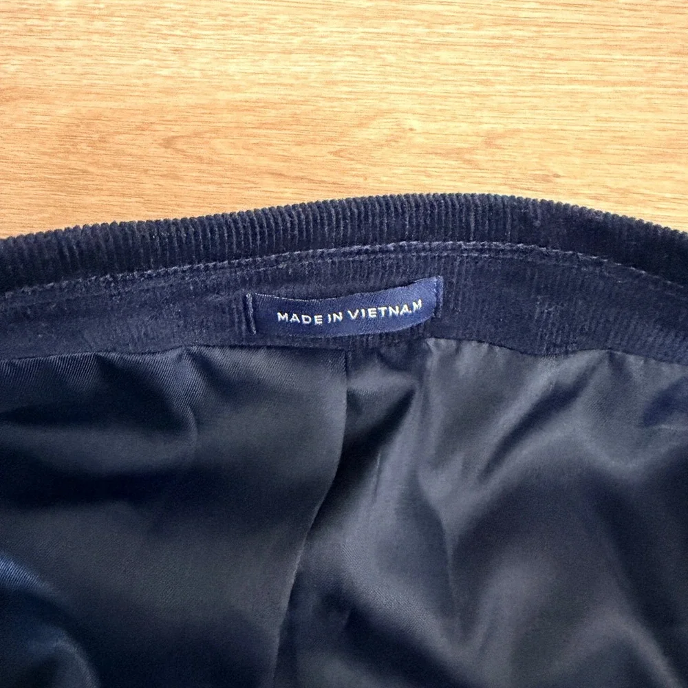 Stafford Corduroy Blazer Sport Coat Mens 54R Navy Blue Padded Elbows Classic Fit